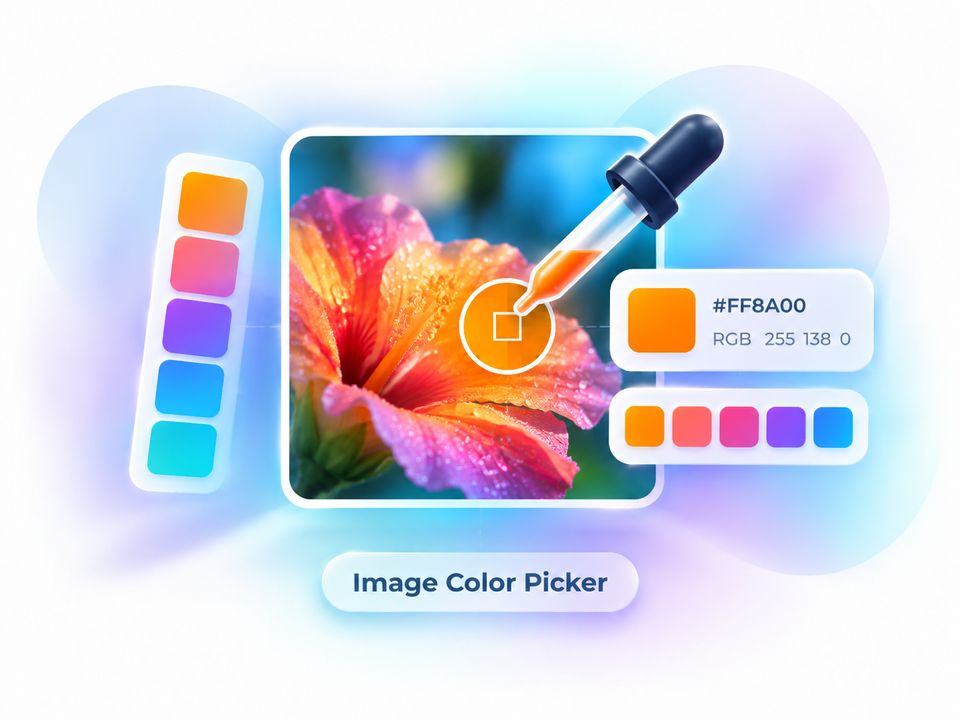 Free image color picker — extract HEX and RGB colors from any photo online